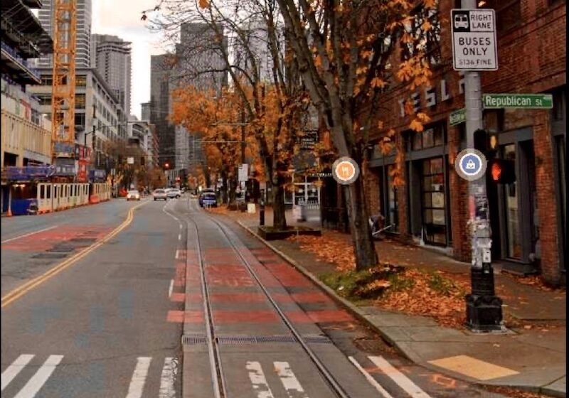 Dedicated streetcar lanes