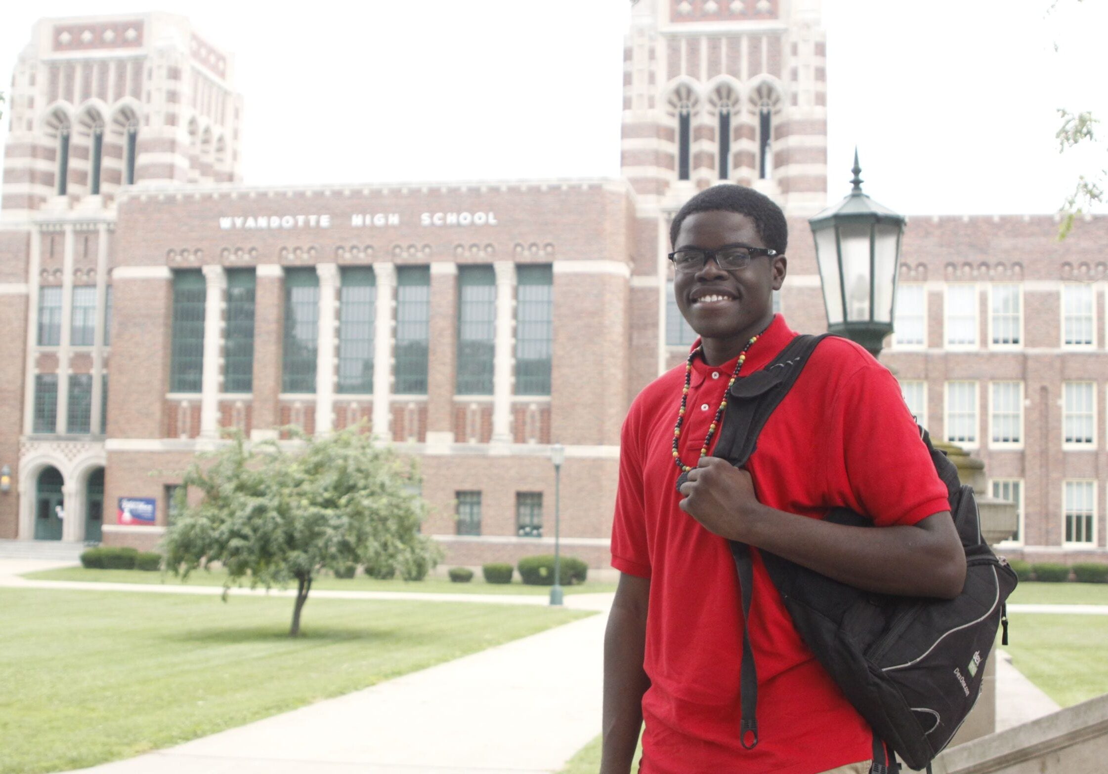 Donte Walters was on "cruise control," doing well his senior year at Wyandotte High School. But his principal, who has worked to raise student expectations and challenges, had other plans. Photo: Matt McClelland/KCPT
