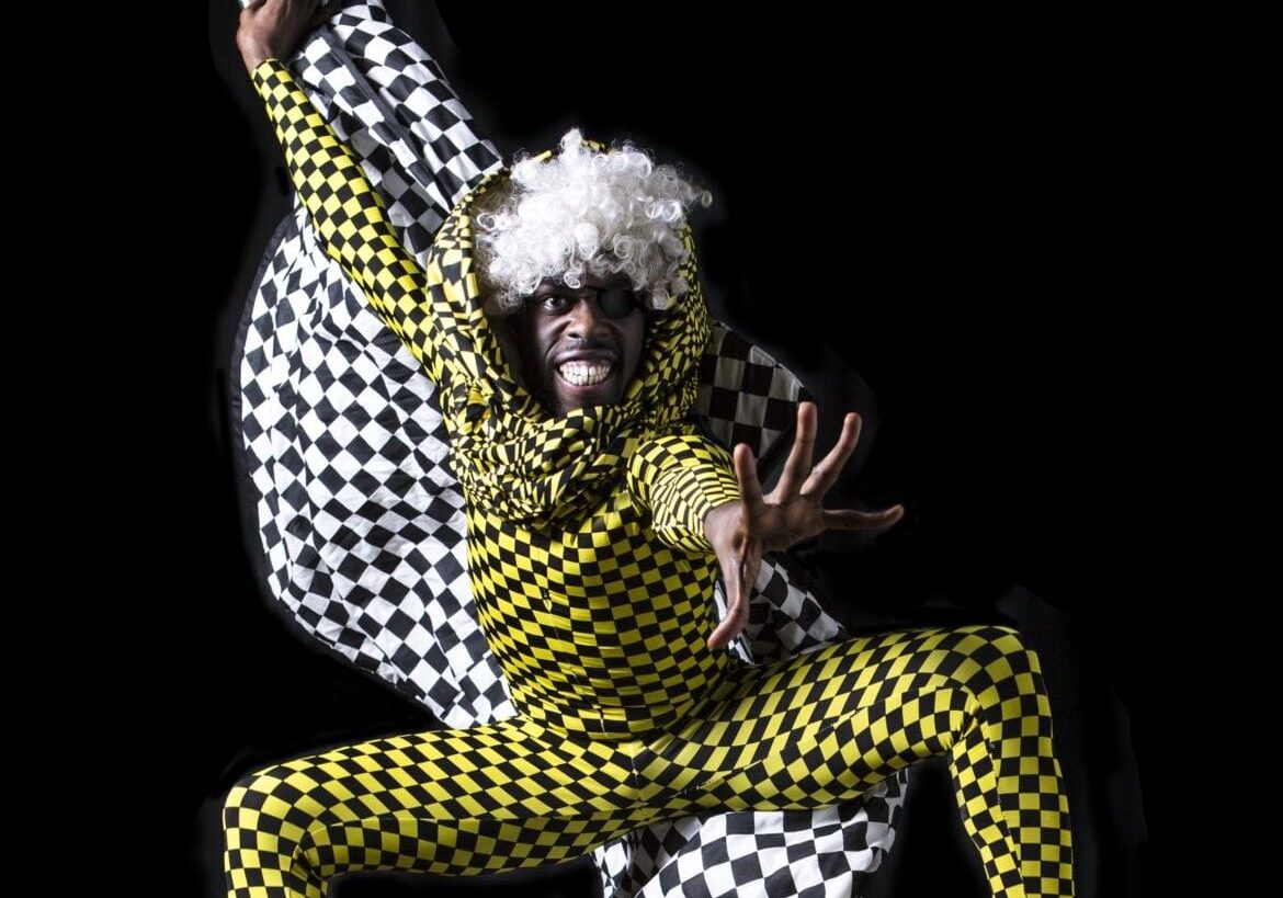 A man jumping in the air.