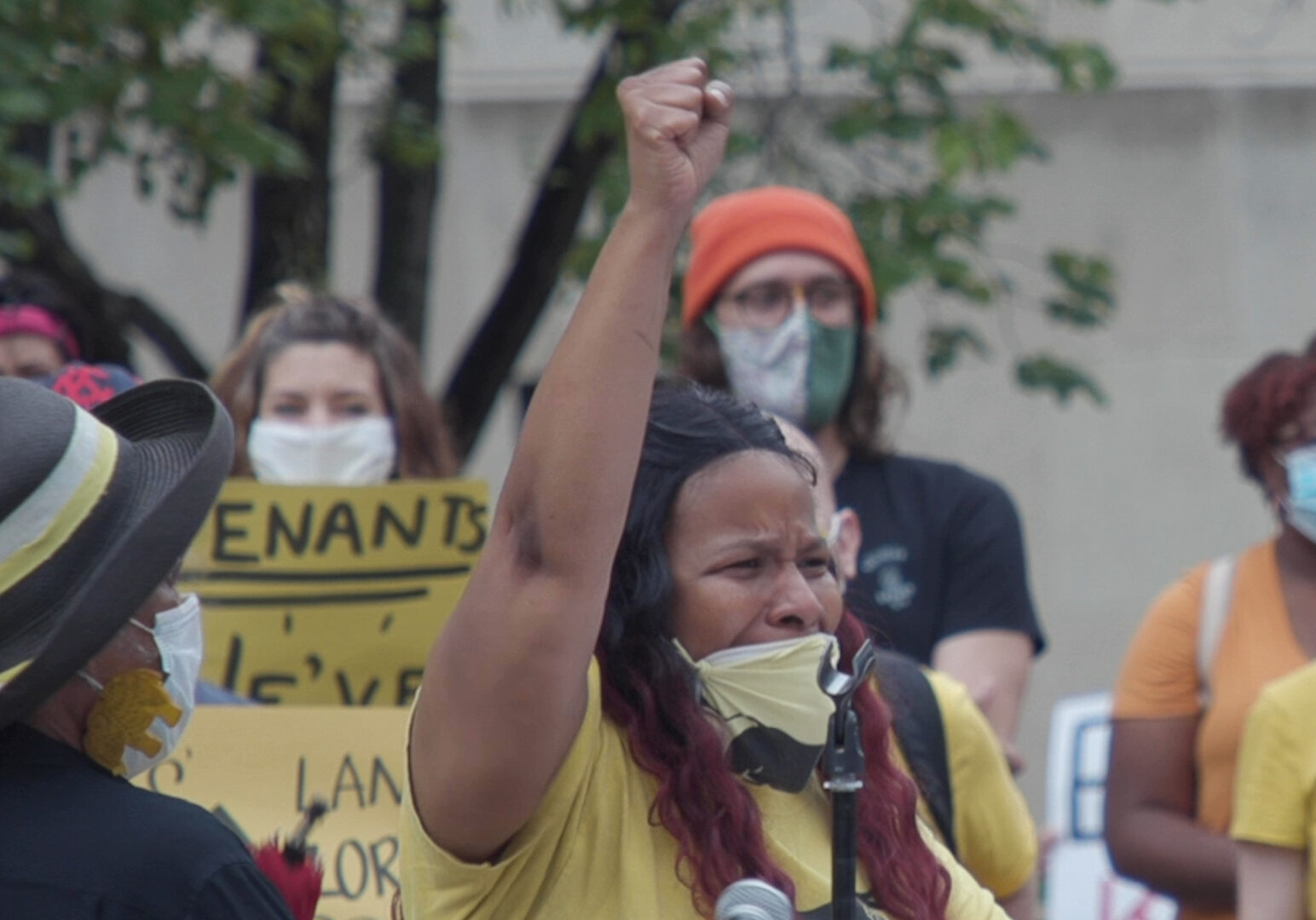 KC Tenants organize at eviction court July 30