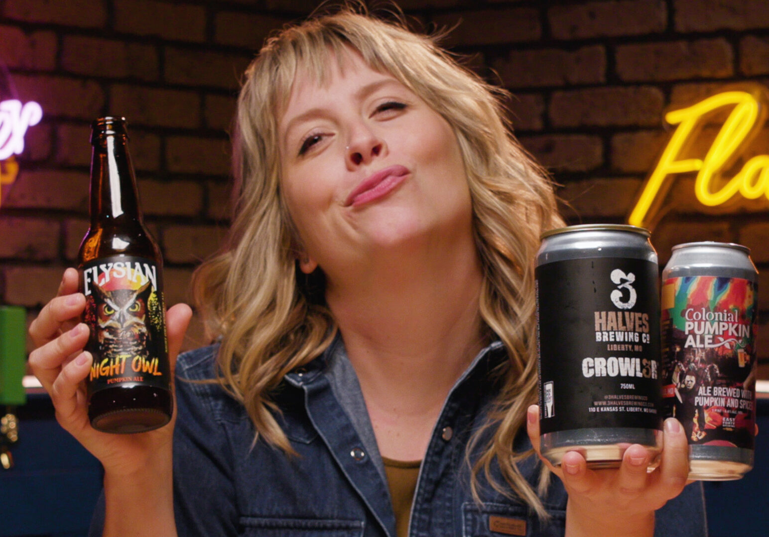 Tap List beer enthusiast Cassie Niemeyer taste testing pumpkin ales.