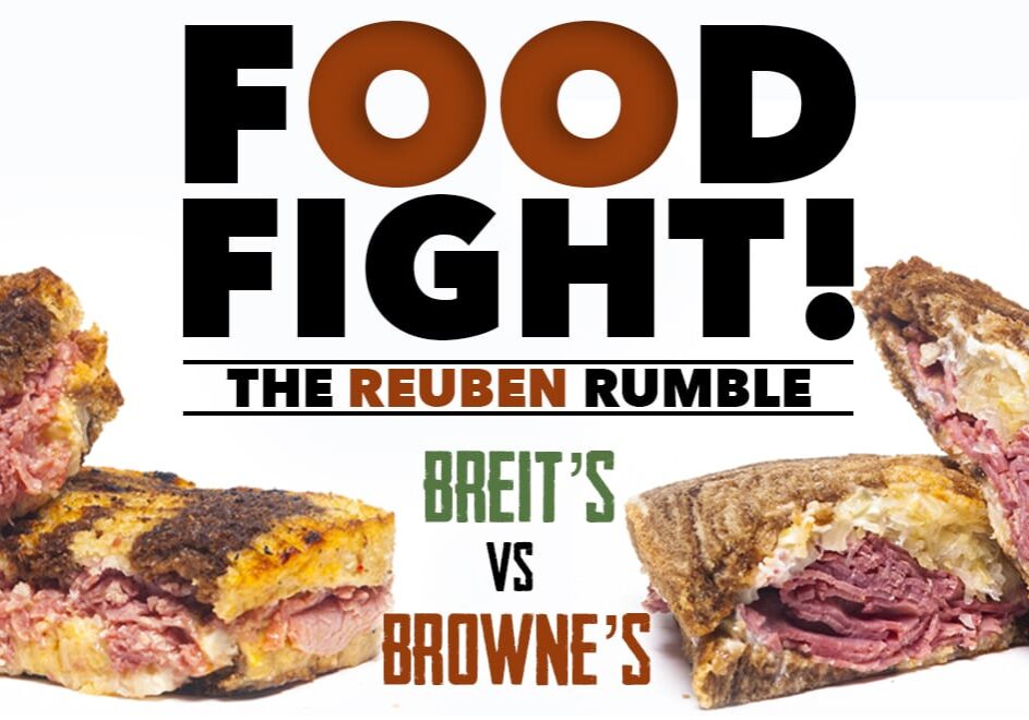 two reuben sandwiches