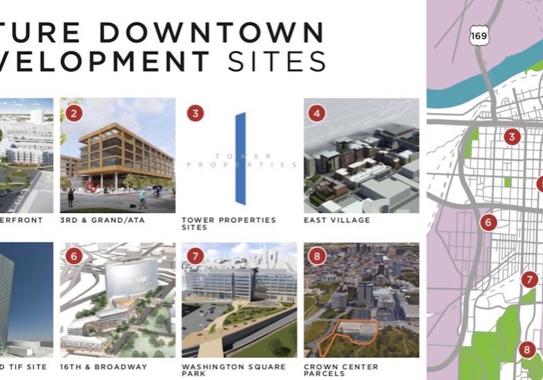 Potential downtown office development sites.