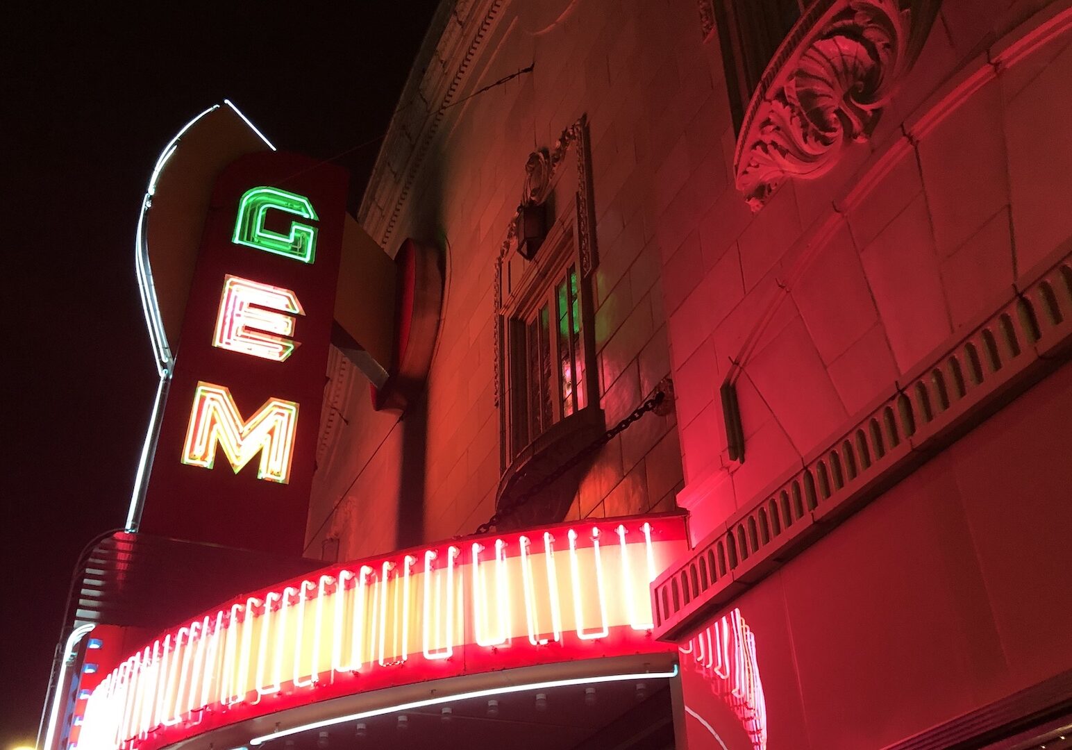 The Gem Theater marquee