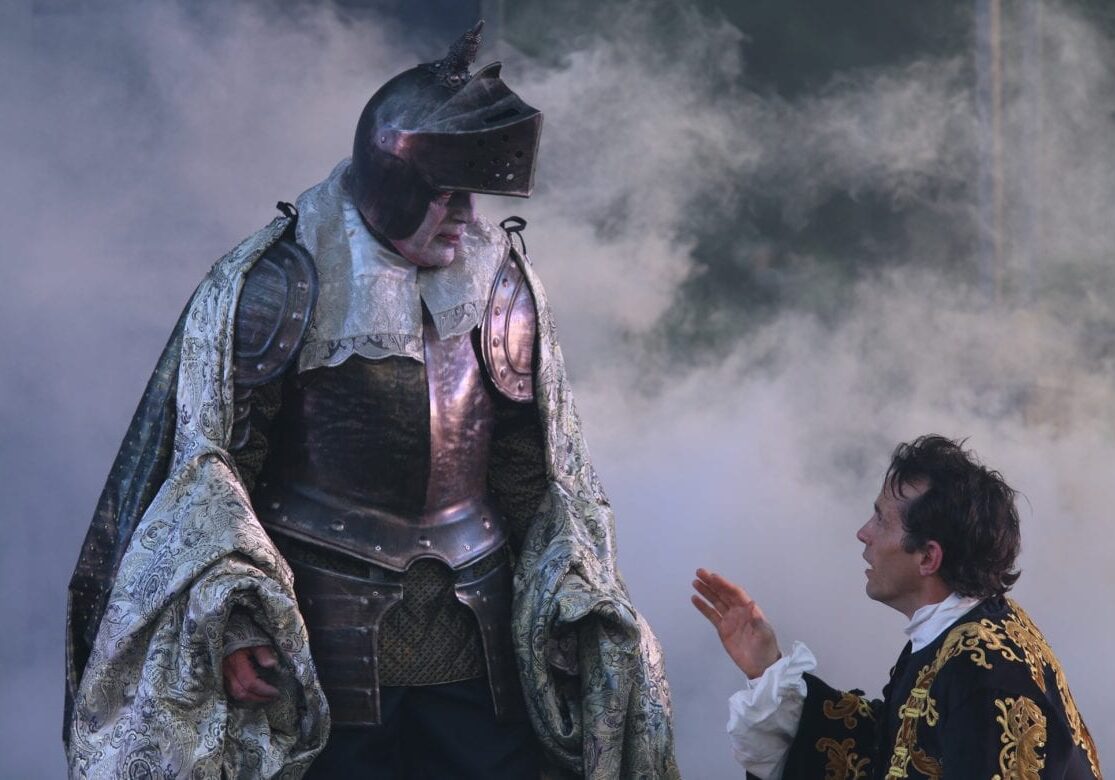 John Rensenhouse as the Ghost and Nathan Darrow as Hamlet in the Heart of America Shakespeare Festival’s 2017 production of "Hamlet." (Contributed | Brian Collins)