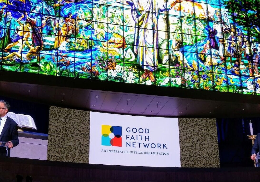 Rabbi David Glickman of Congregation Beth Shalom tells a community gathering at the United Methodist Church of the Resurrection that “something better” than the current piecemeal ways of dealing with homelessness and mental health crises is possible in Johnson County.