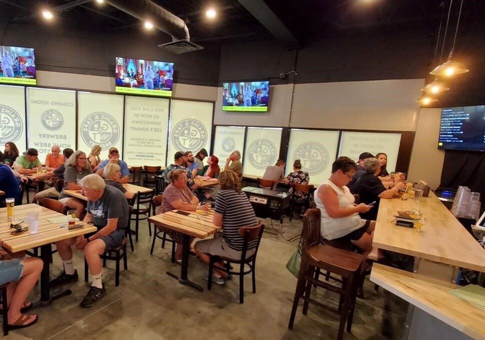 Interior view of Grains & Taps’ new Pine Tree Plaza location.