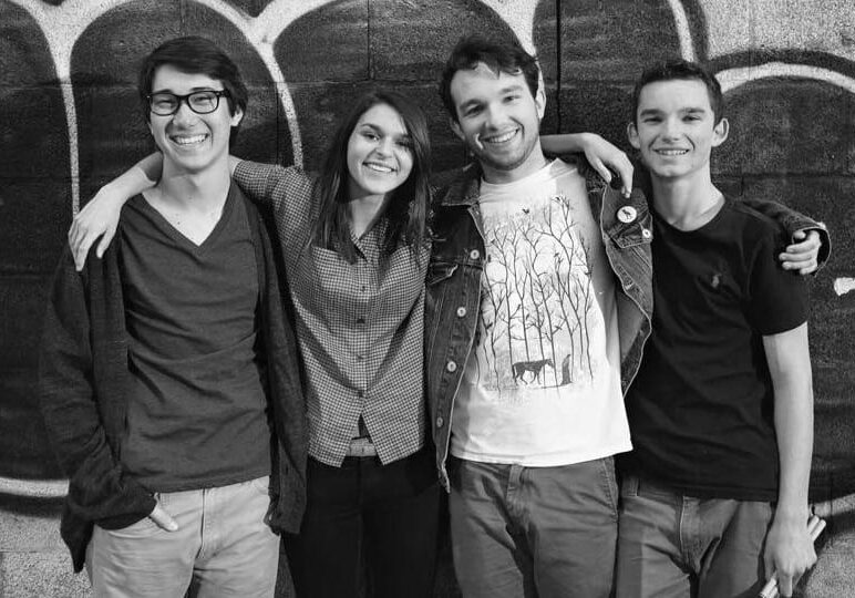 Brandon Yangmi, from left, Addie Sartino, Pierce Turcotte, and Austin Fraser, members of The Greeting Committee, are the fresh faces on Kansas City's music scene. (Credit: The Greeting Committee)