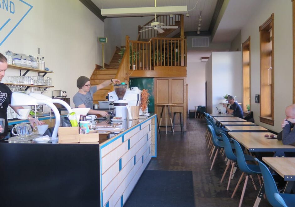 The interior of Hammerhand Coffee