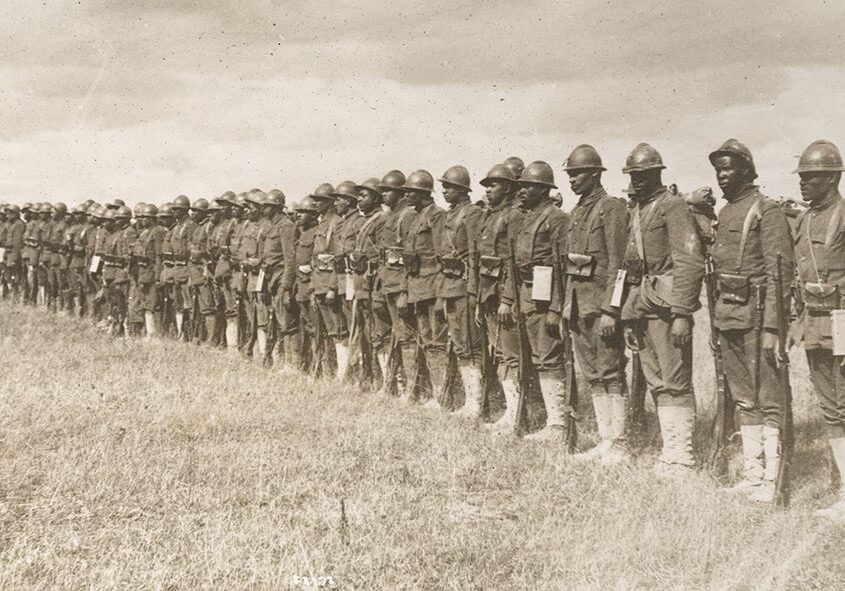 Before being assigned to combat duty, members of the 369th Infantry Regiment served largely as laborers after arriving in France in 1918.