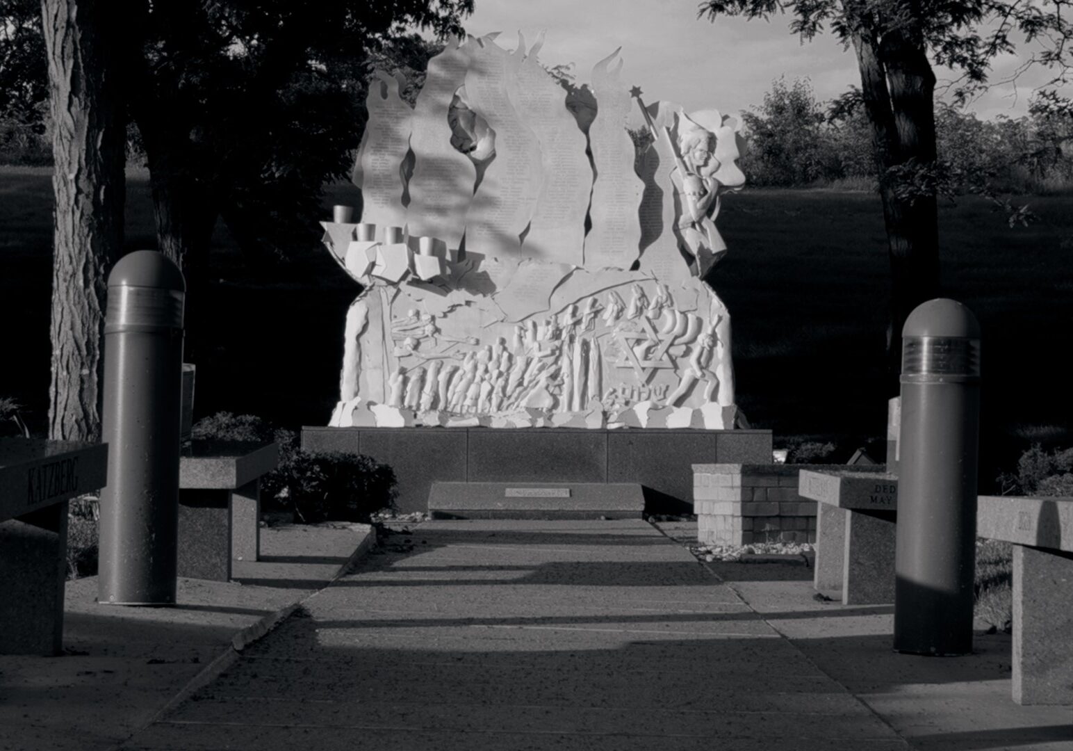 Kansas City's Holocaust Memorial on the campus of the Jewish Community Center.