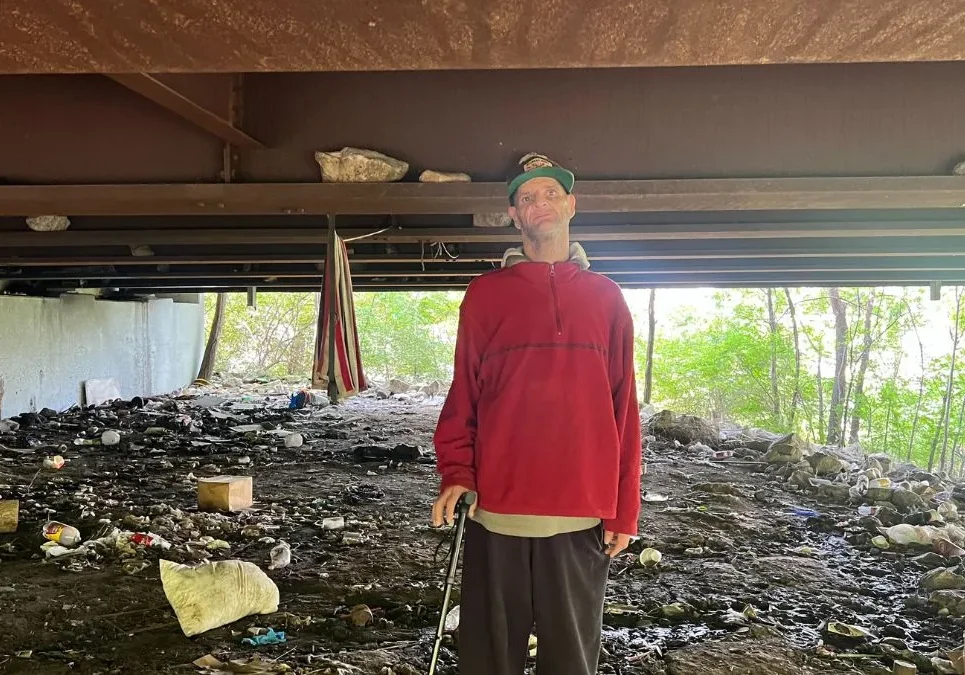 Ken Simard was homeless for seven years. He slept in an encampment under a Blue Parkway bridge.