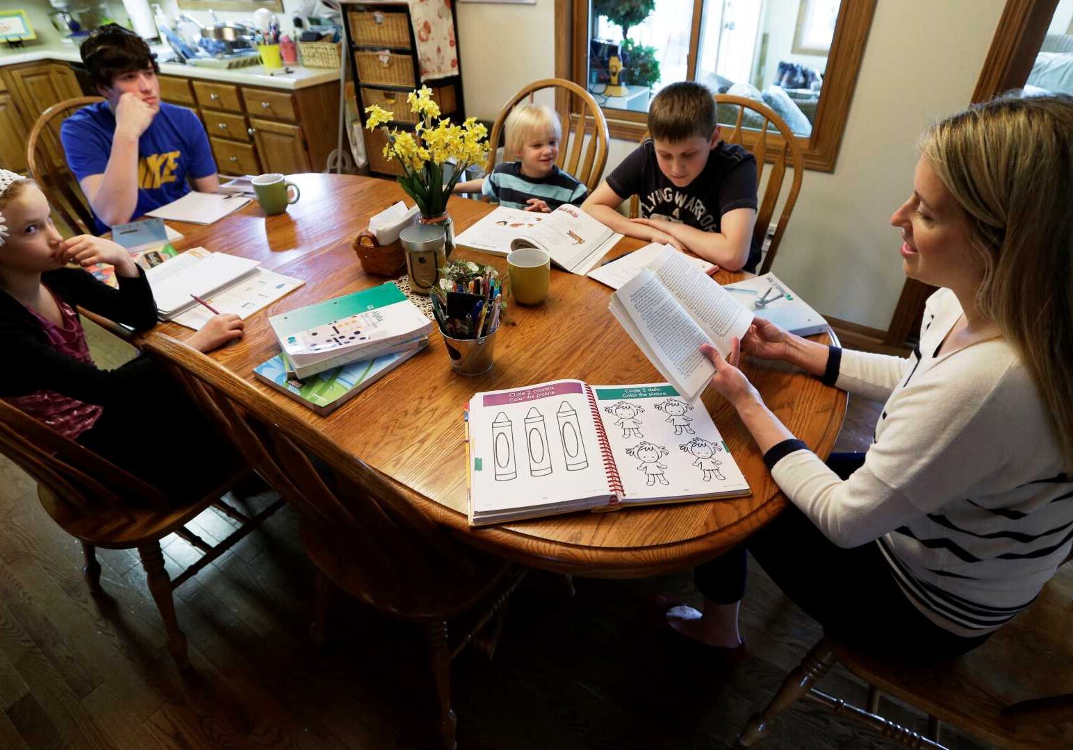 Homeschooling family photo