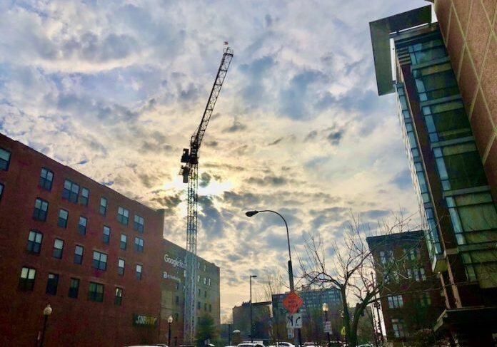 Hyatt House consrtuction crane