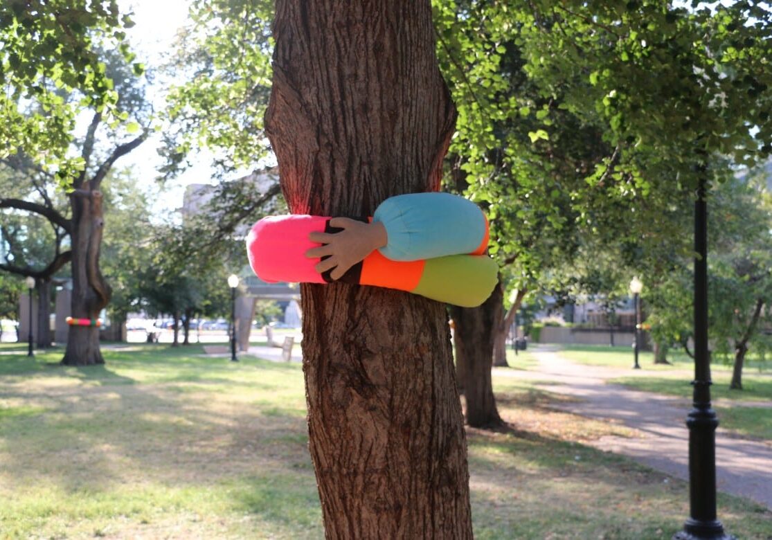 "Tree Huggers" is part of Kansas City's "Art in the Square" exhibit in Washington Square Park. (Photos: Daniel Boothe | Flatland) 