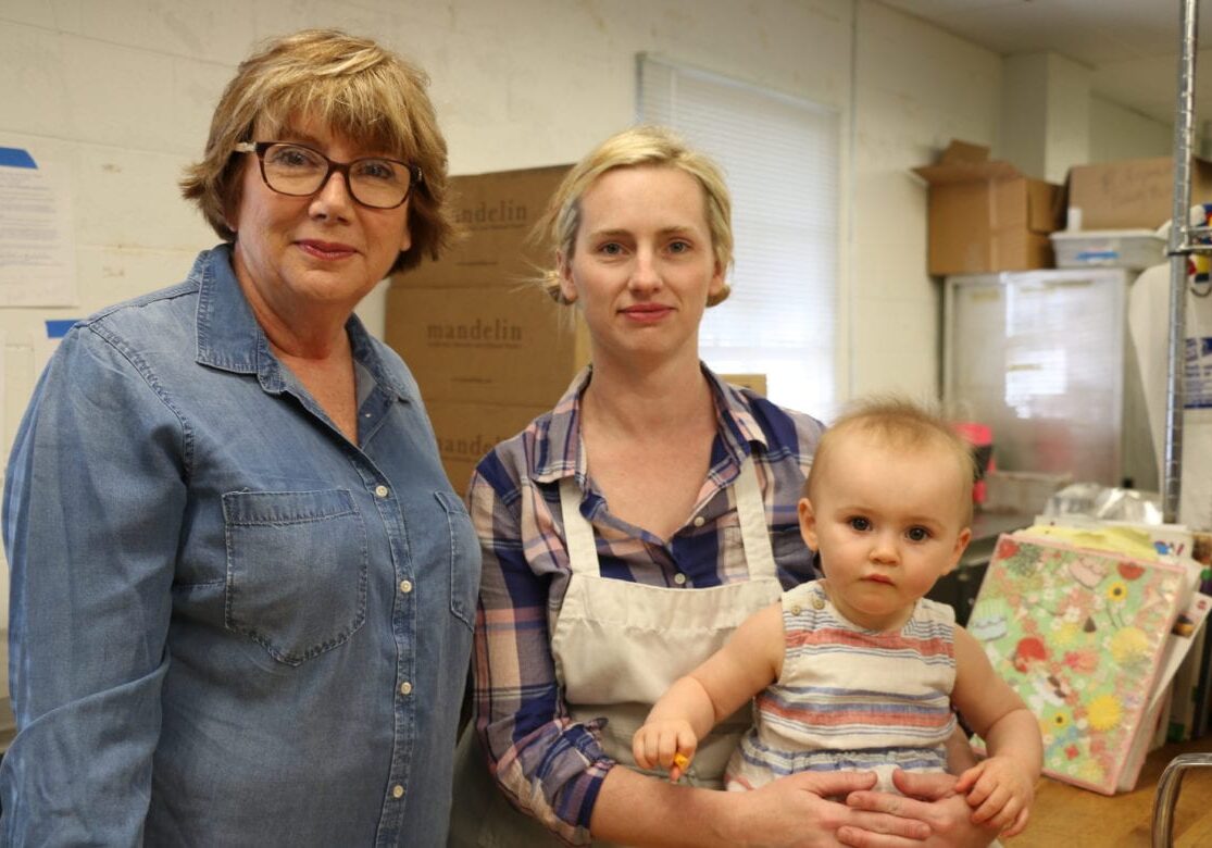 Three generations of women