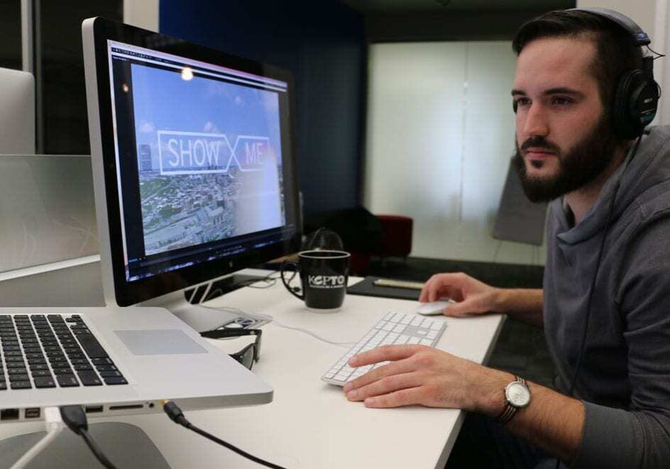 "Show Me" producer Cole Blaise puts the finishing touches on the video that will premiere Monday. 