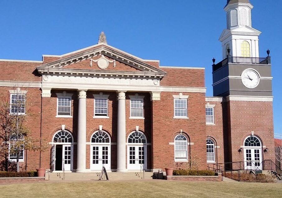 Exterior view of the John Gano Memorial Chapel at William Jewell College.