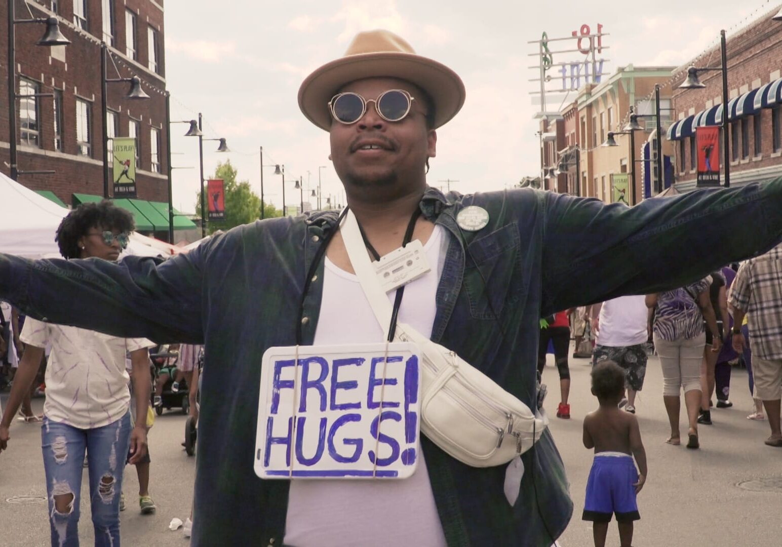 Free hugs at Juneteenth