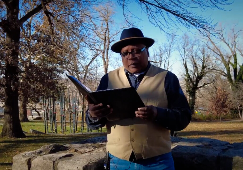 Glenn North recites "I Sing Their Names" as part of KC Performs.