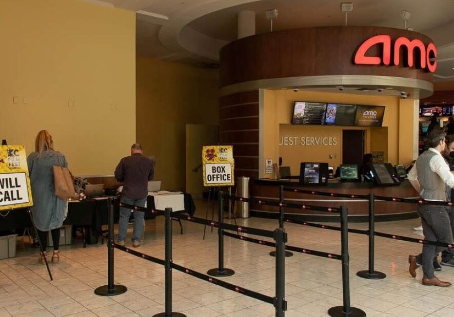 Kansas City FilmFest International guests pick up tickets for screenings at the festival box office.