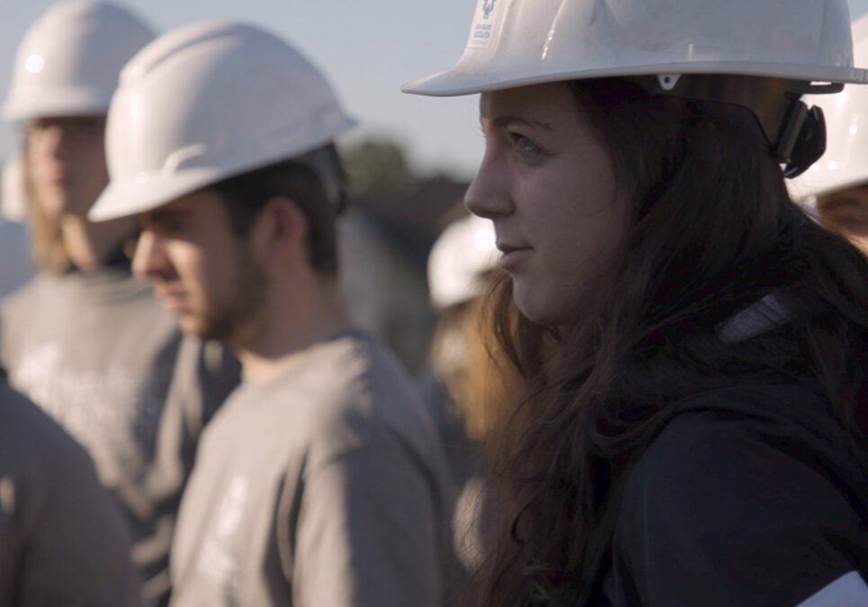 Kearney School District students touring a local home construction site.