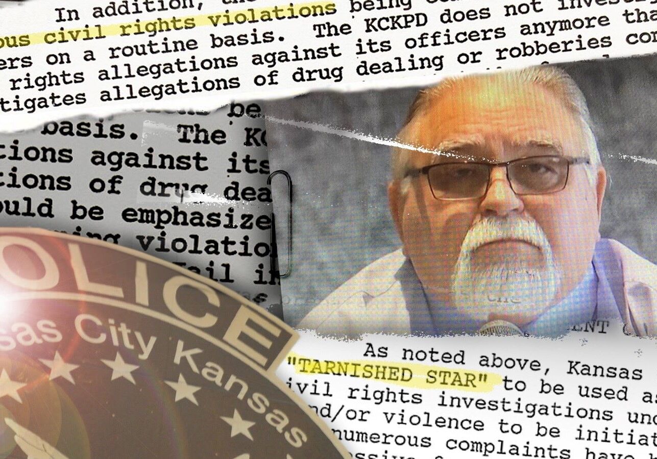 Photo illustration of former KCKPD detective Roger Golubski