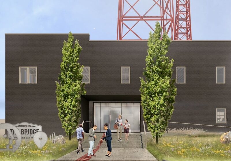 The main entry for the renovated Kansas City PBS headquarters will feature ample landscaping.