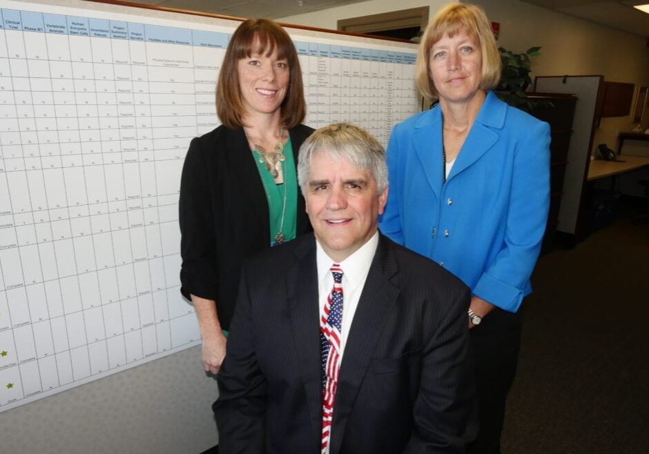 Roy Jensen and key cancer center staffers