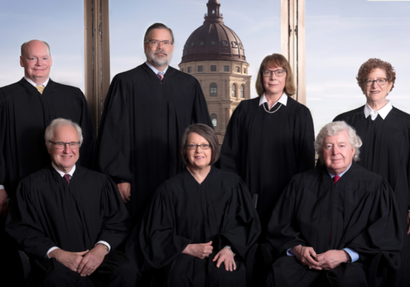 Group picture of the members of the Kansas Supreme Court.