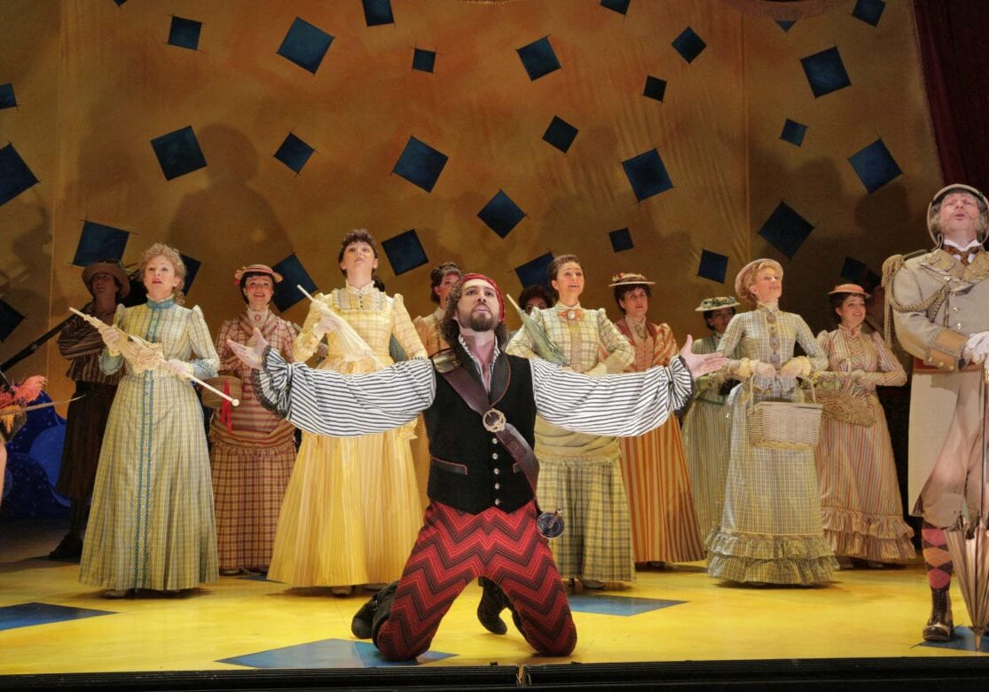 Men and women on stage.