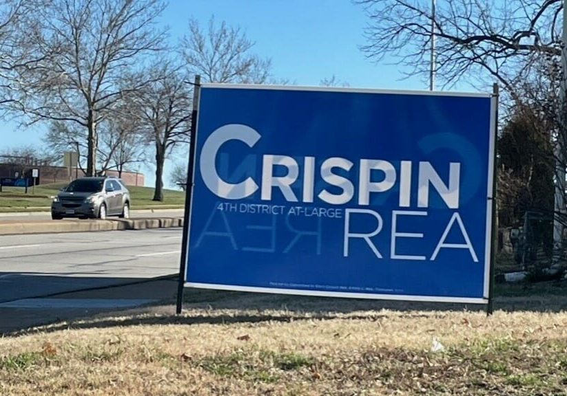 A Crispin Rea campaign sign in Kansas City.