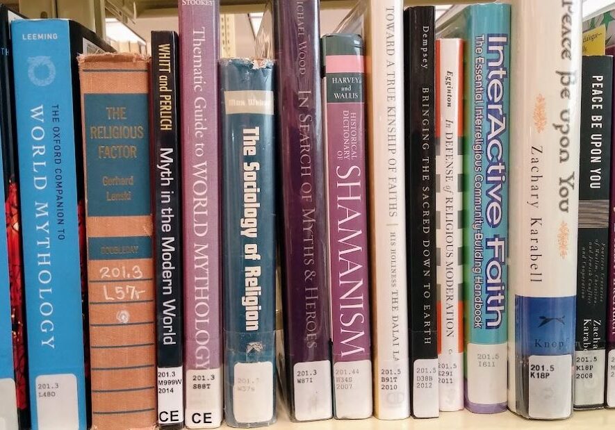 These books on religion, which fall in the 200s of the Dewey Decimal System, are on the shelves of the Kansas City Public Library’s central branch downtown.