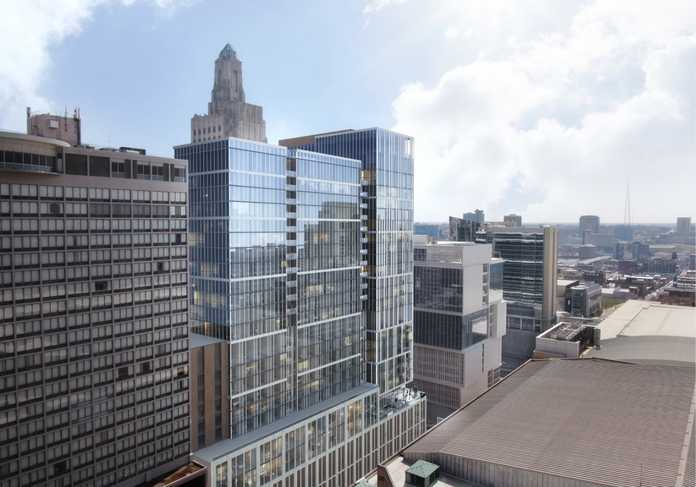 Lux tower looking north