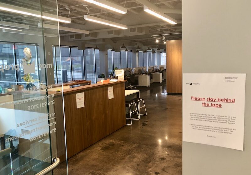 MAC Properties leasing office sign