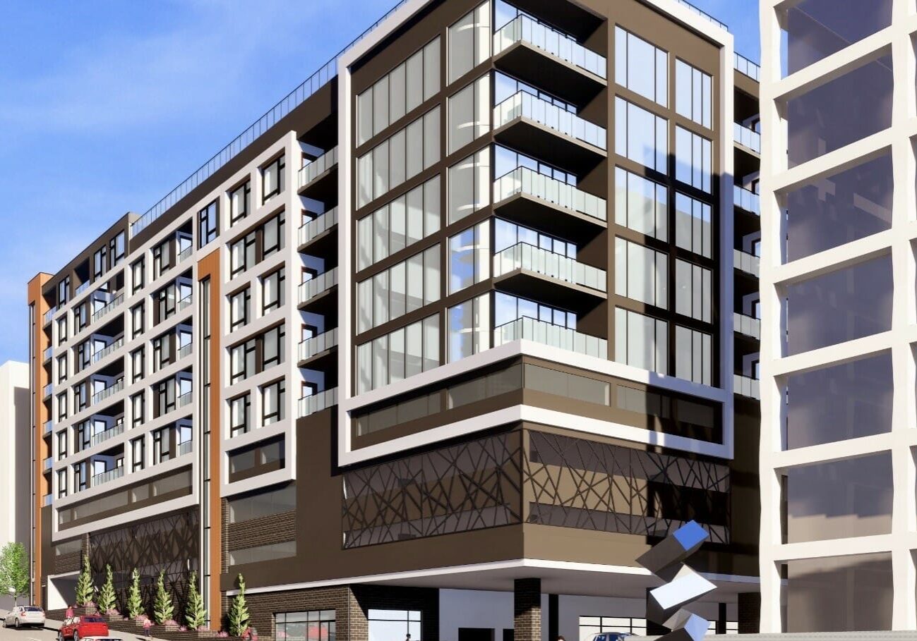 Rendering of the 10-story 4627 Madison apartment project near the Country Club Plaza.