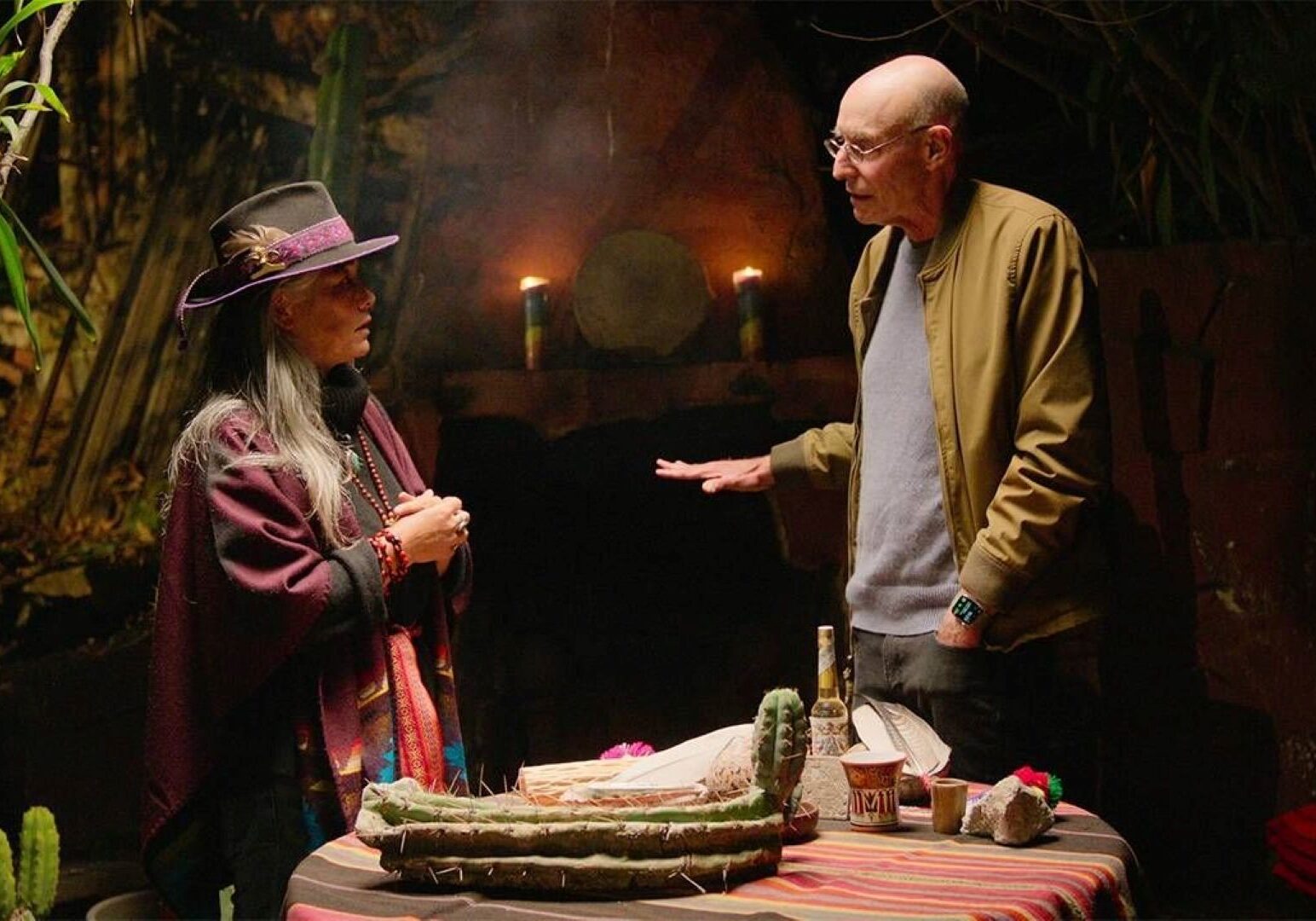 From left, Erika Gagnon and Michael Pollan in the Netflix series, "How to Change Your Mind."