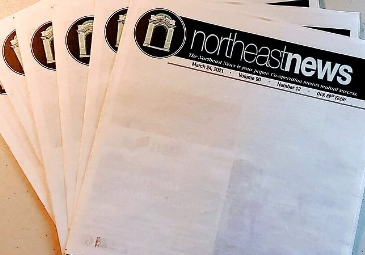 In March, the Northeast News delivered a newspaper with a blank front page to highlight its financial plight.