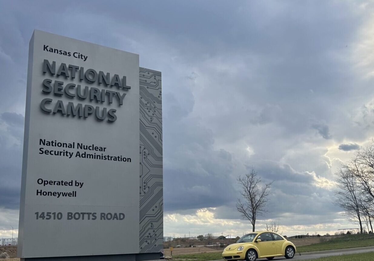 Entrance to the National Nuclear Safety Administration's facility in Kansas City.