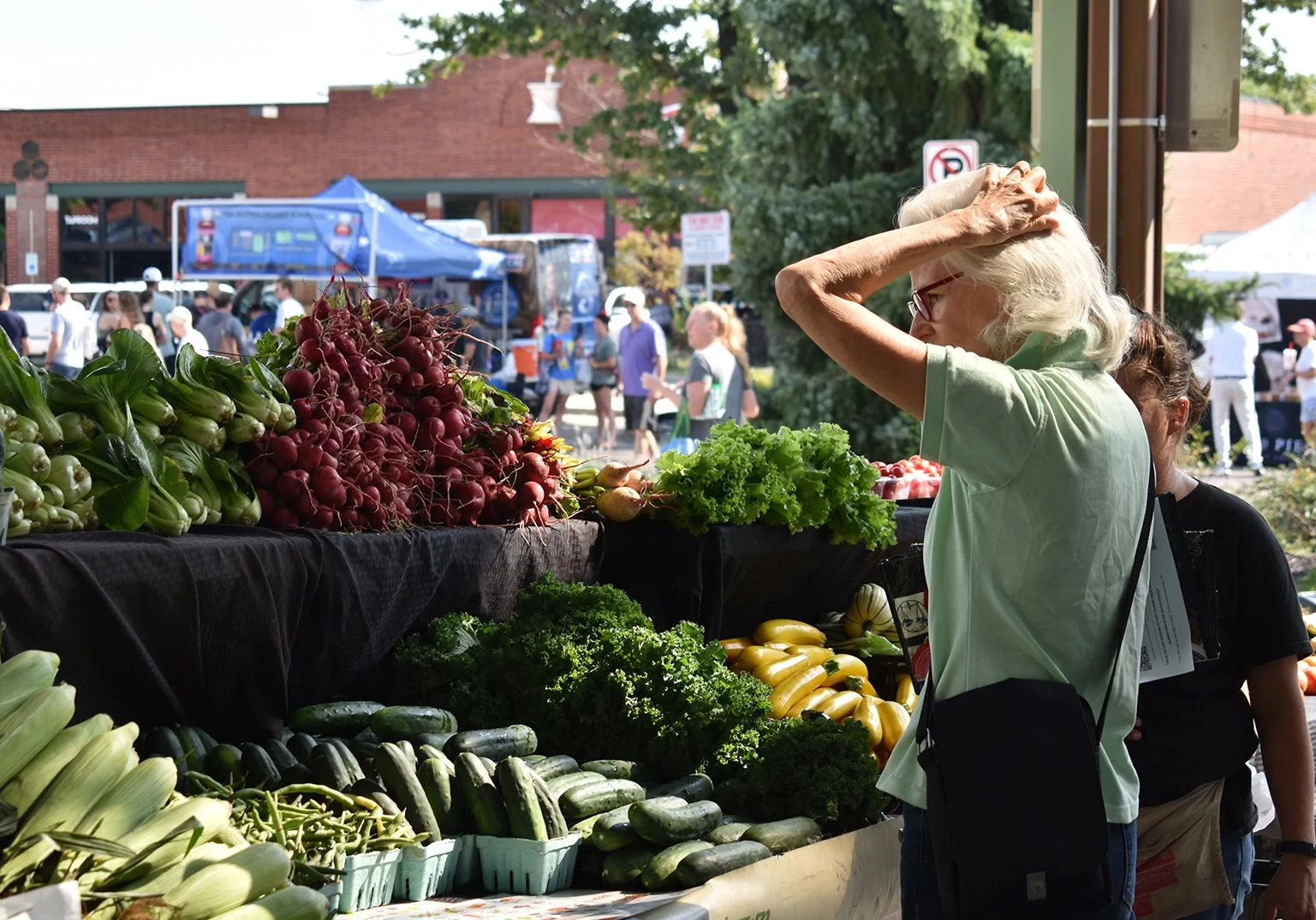Shoppers at the Overland Park Farmers Market.