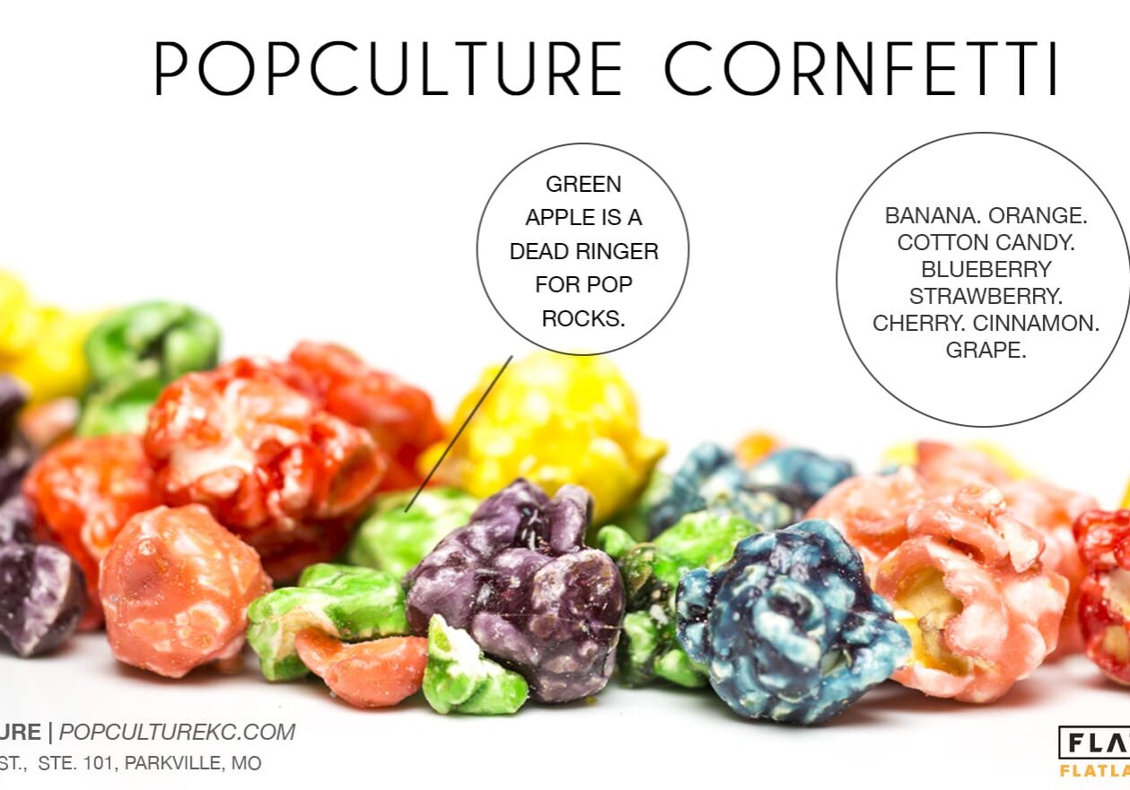 rainbow colored popcorn