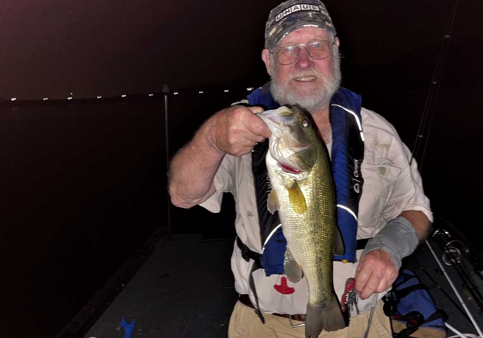 Doug Piper of Independence turns nocturnal when he chases bass in the heat of summer.