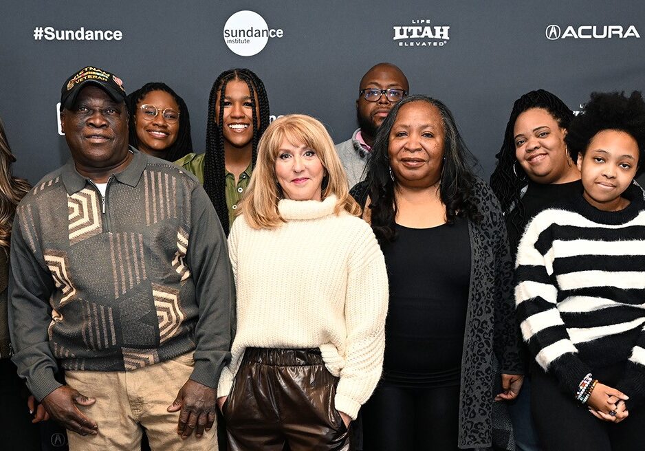 Jackson Montemayor, Samantha Hake, Adolphus Parker III, Funmi Ogunro, Catherine Hoffman, Sharon Liese, Matthew Parker, Sedoria Parker, Katrina Parker, Ashleigh Parker and Cameron Parker of "Parker" attend the 2023 Sundance Film Festival Short Film Program 1 at Prospector Square Theatre Jan. 19 in Park City, Utah.