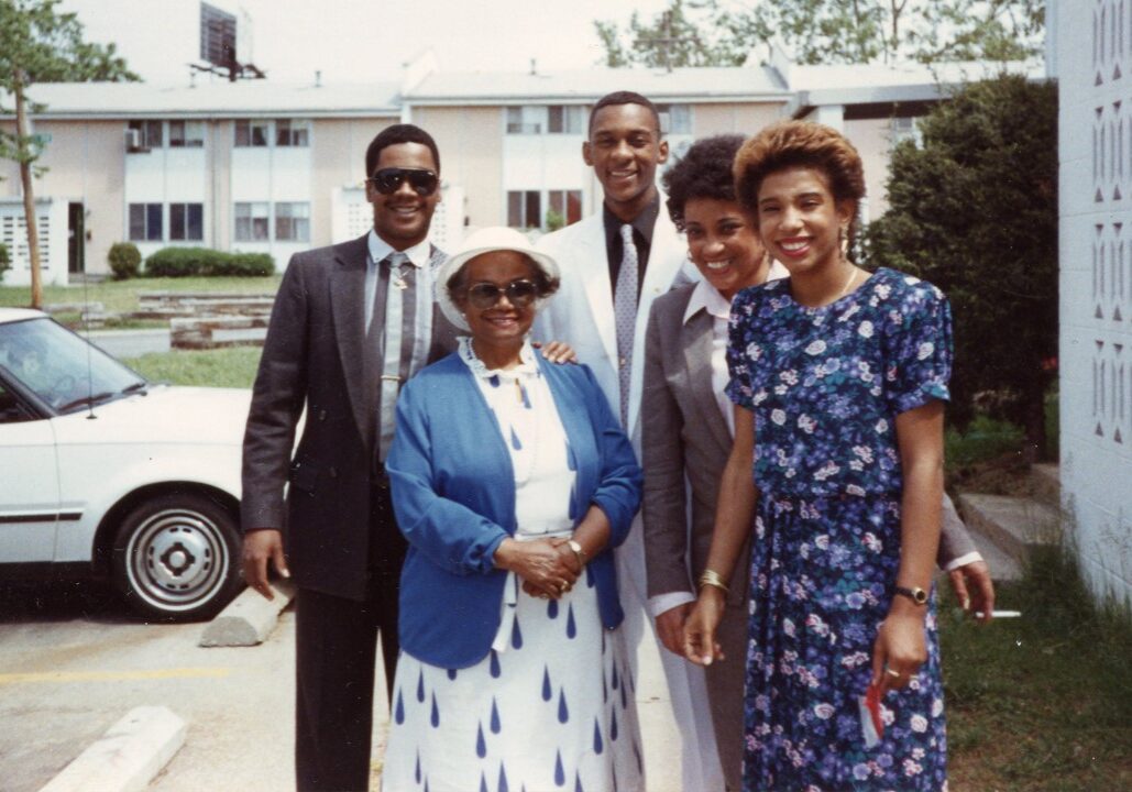 Diane Charity (second from right) with her family at Parade Park.