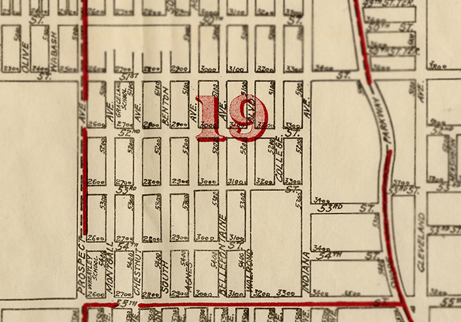 Map of the neighborhood where Carmaletta Williams grew up.