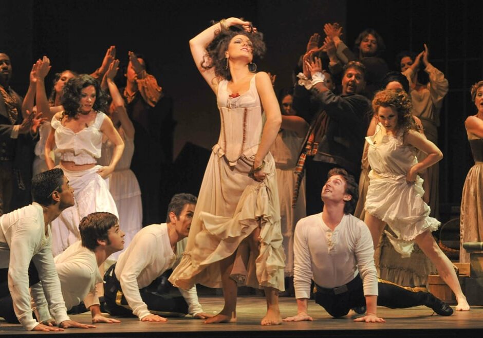 men and women on a theater stage