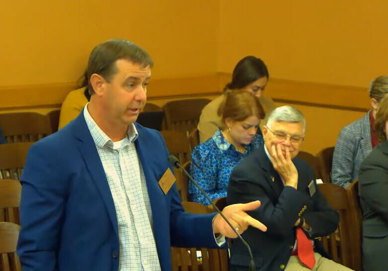 Saline County appraiser Sean Robertson testifies.