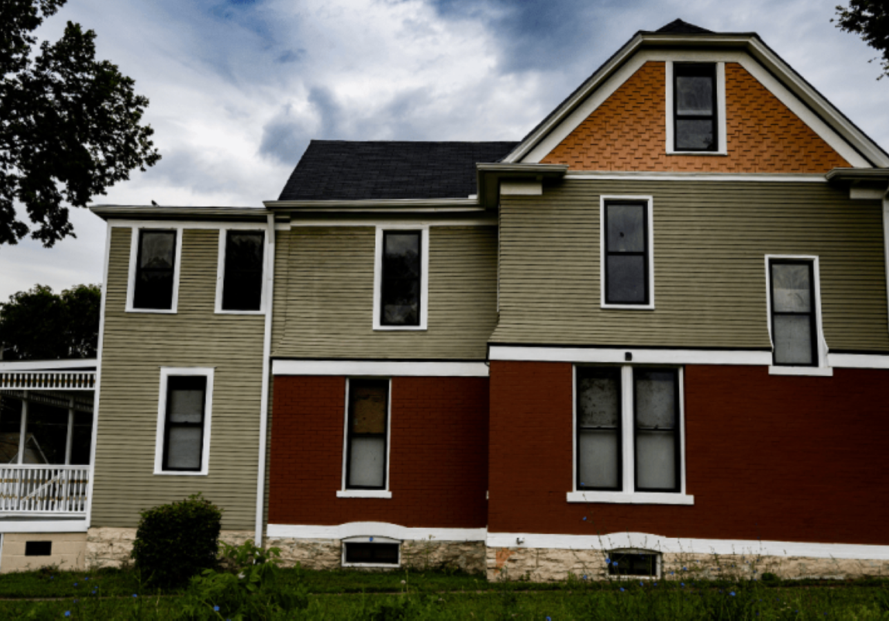 The home on 4401 E. Ninth St. used to be on Kansas City's dangerous buildings list until the Lykins Neighborhood Association acquired the property through Missouri's Abandoned Housing Act. It's now being renovated into a livable home.