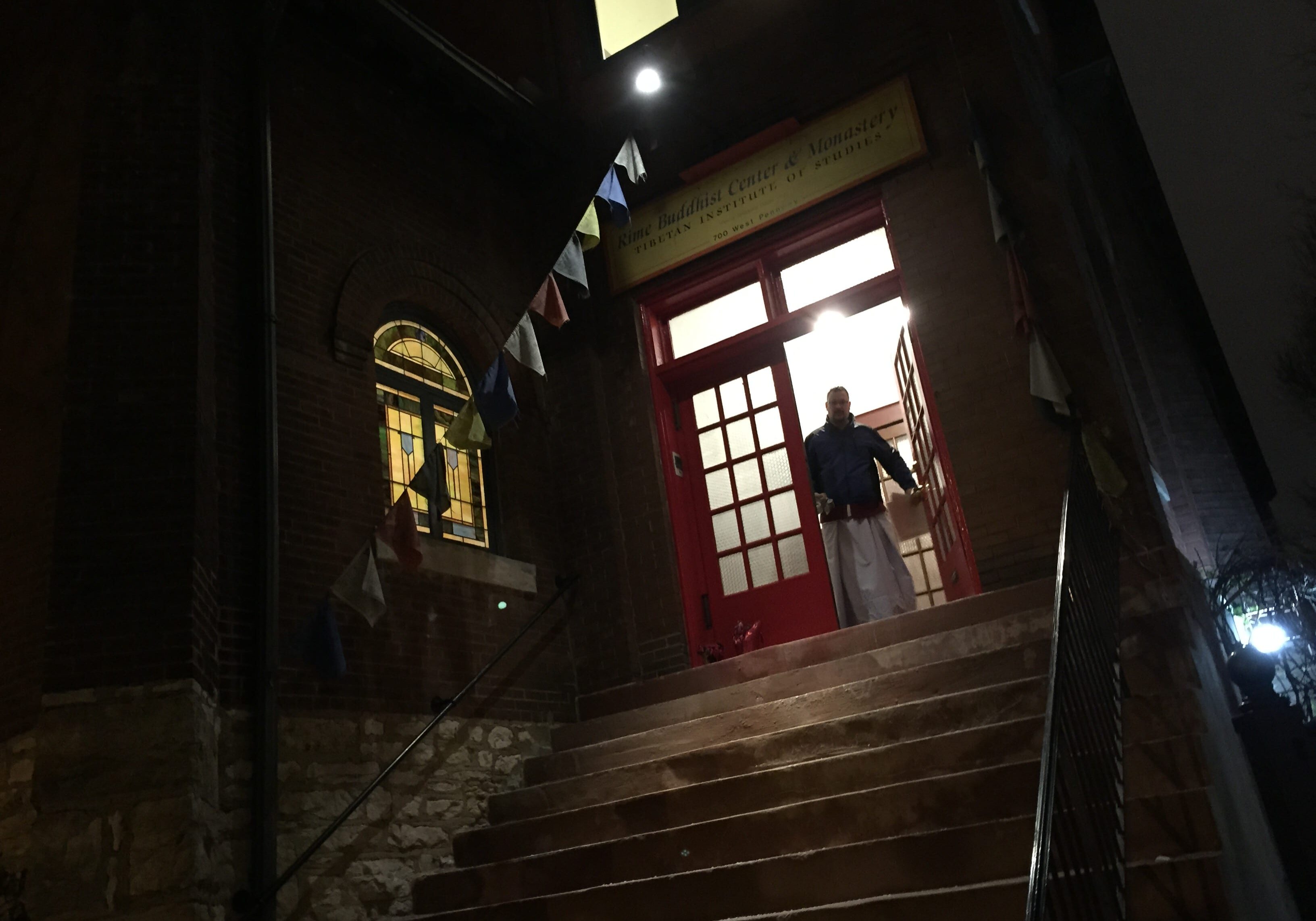 The Rime Buddhist Center commemorated the new year with its annual "World Peace Meditation" service, early on Thursday, Dec. 31, 2015.  Participants included interfaith leaders and Kansas City, Missouri Mayor Sly James. (Photo: Dave Simmons | Flatland)