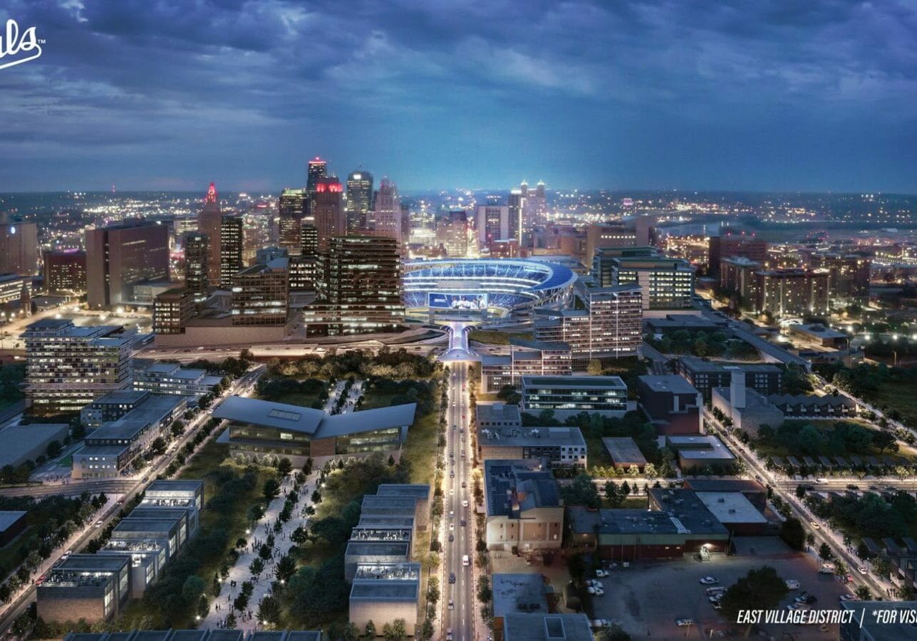 A view from the east of a possible Royals ballpark in the East Village area of downtown.